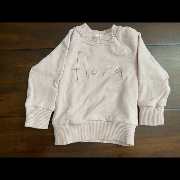 Jamie Kay Flora Sweatshirt- Old Rose 0-3m - Picture 2 of 5